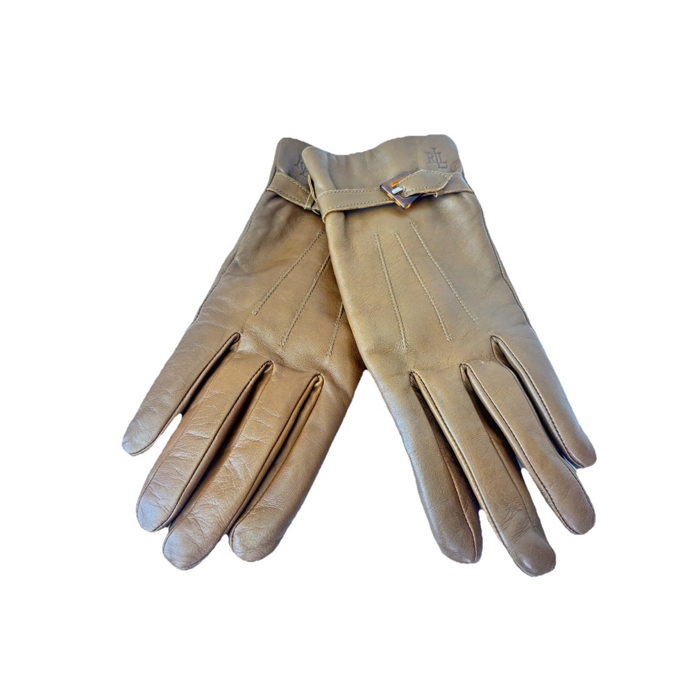 Ralph Lauren  Brown leather gloves women‎